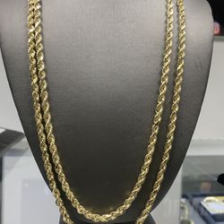 10k Gold Rope Chains 