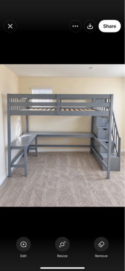 Twin Loft Bed w/ Storage & Desk - Delivery Offered