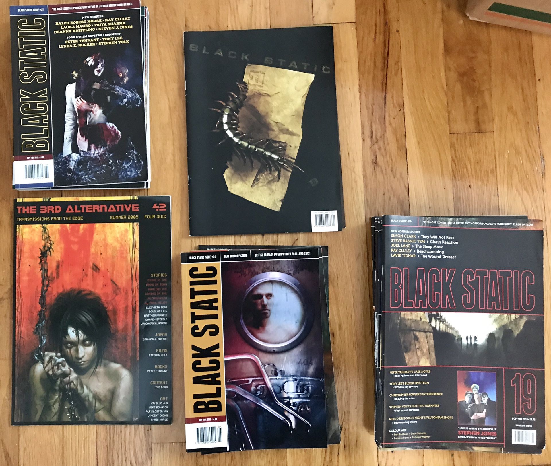 Large Collection of Black Static Magazines