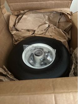 13x6.50-6 flat-free tire and wheel assembly, (2 in box