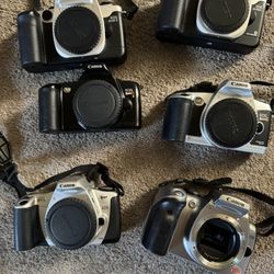 Lot of 6 Canon Cameras Film & Digital