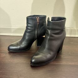 Alexander Wang Black Leather Gabi Ankle Boots Size 8