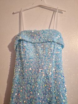 Vestido Largo Nuevo Color Asul Agua