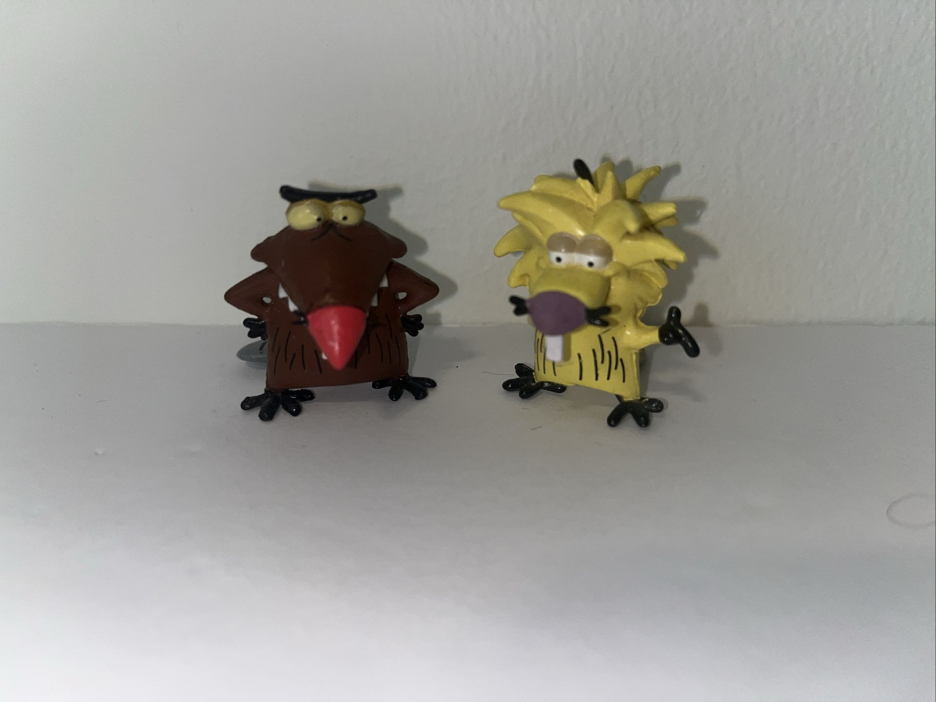 DAGGETT & NORBERT DOOFUS ANGRY BEAVERS MINI FIGURINE NICKELODEON CARTOON NETWORK