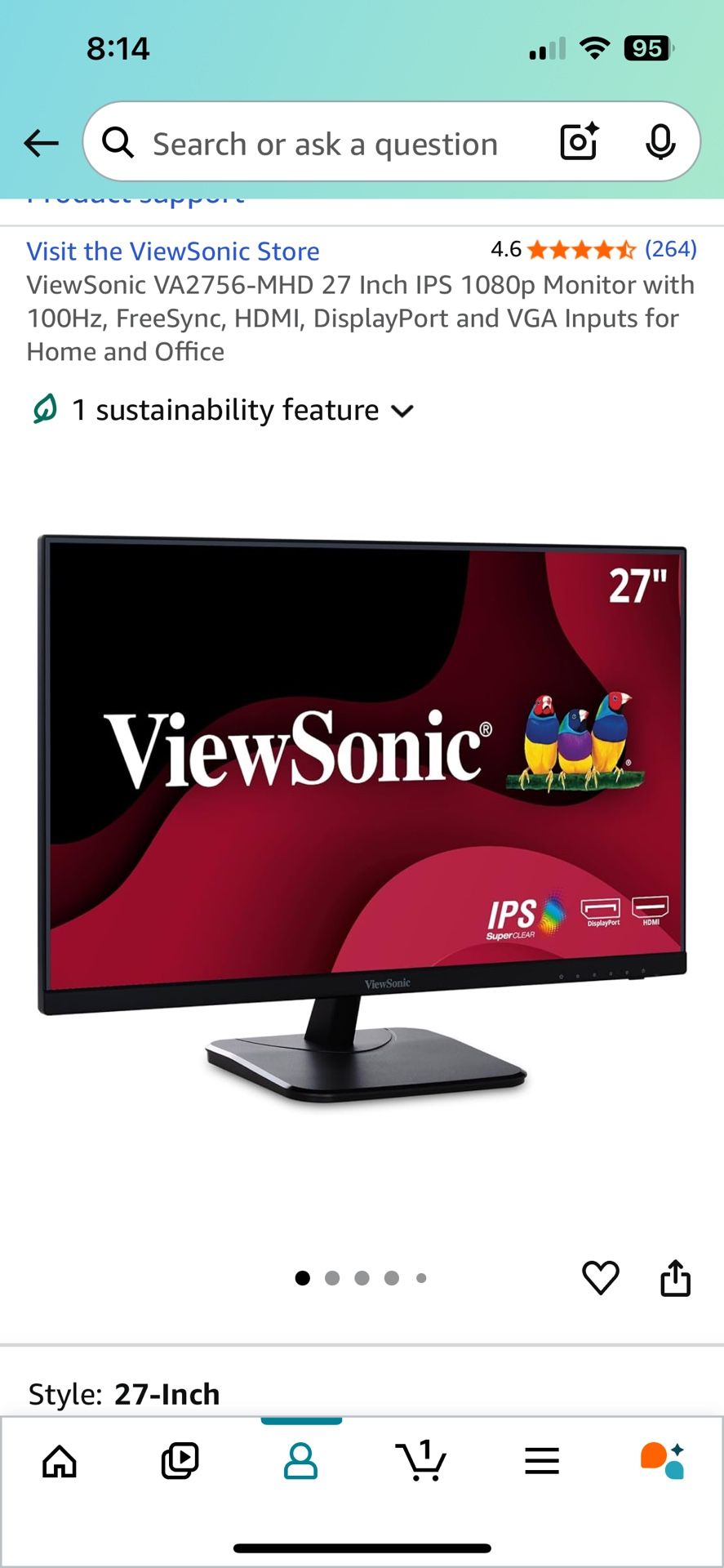 27” Full HD Backlit Display Monitor