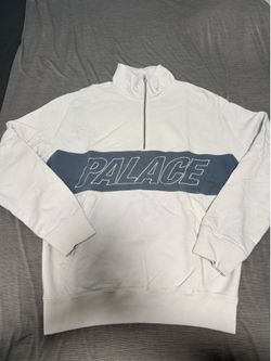 Palace Half Way Track Top White/Faded Size Medium