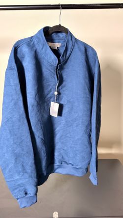 Martin Golf Micro Suede Wind Shirt Jacket Navy Men’s XXL 2XL NWT 152M501