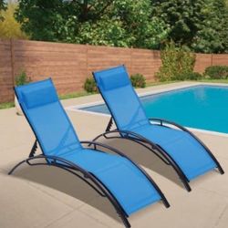Brand New Patio Lounge Chairs Sun Tanning Chairs Chase Lounge Chairs Patio Tanning Chairs Outdoor Temperatures Aluminum Pool Side Lounge Chairs  New 
