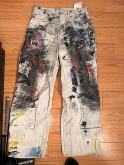 Acne Studios Splash Paint denim