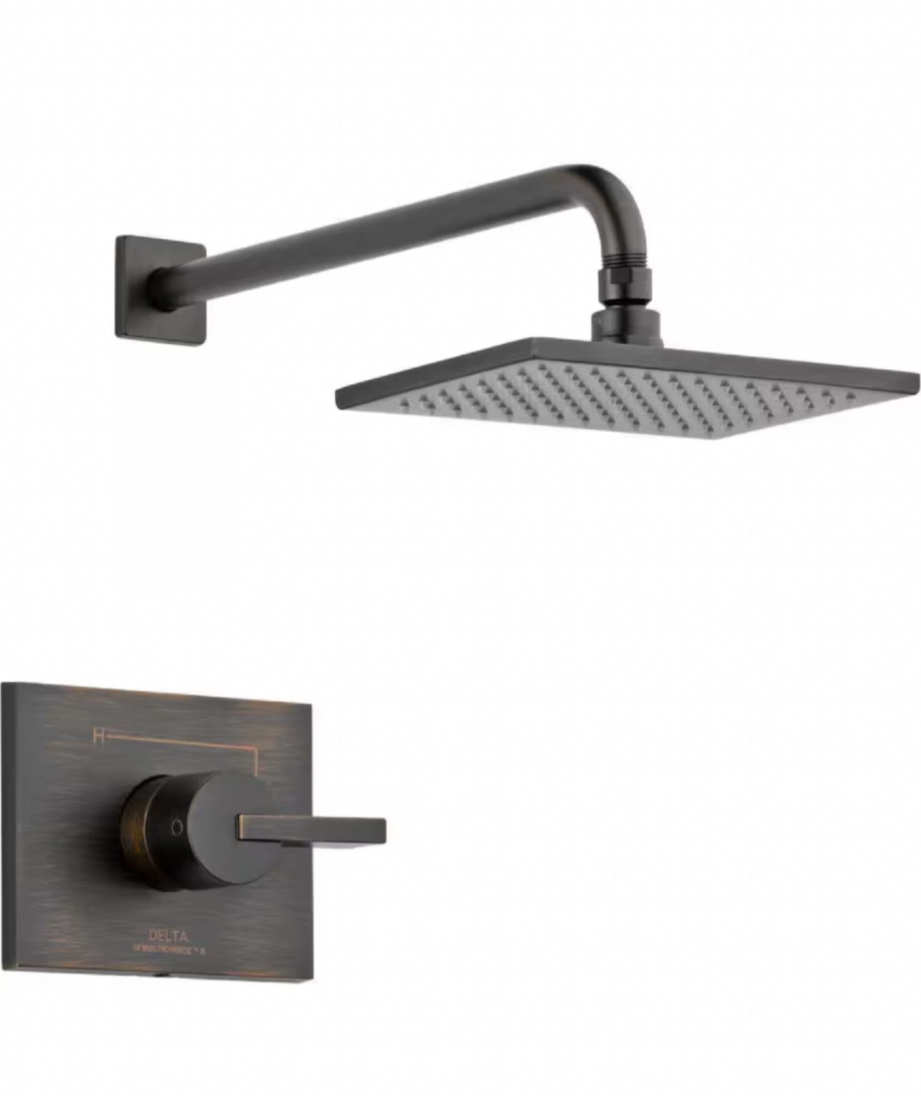 Delta Vero 1-Handle 1-Spray Raincan Shower Faucet in Venetian Bronze Val