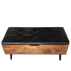 Mid-Century Storage Bench w/ Hidden Storage