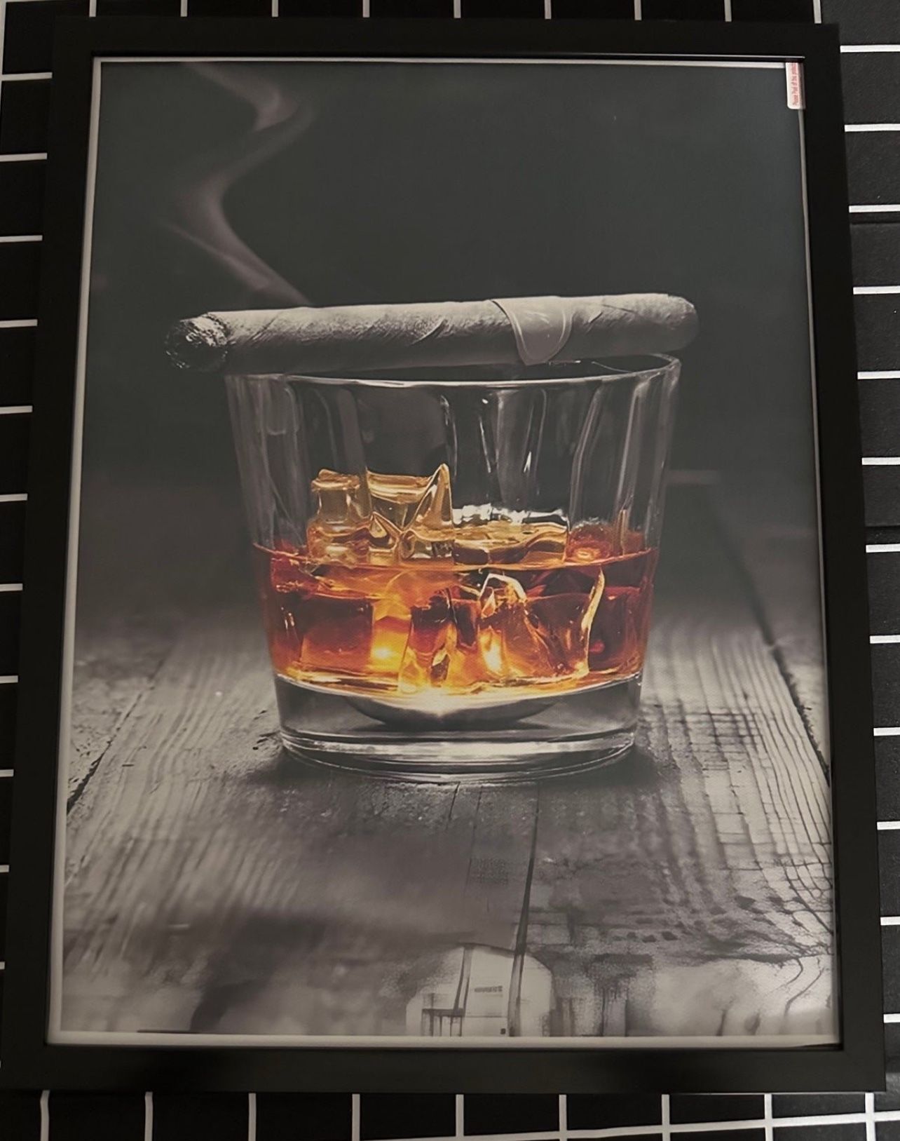 Whiskey & Cigar Canvas Poster UnFramed