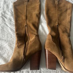 Suede Light Brown Woman Boots 