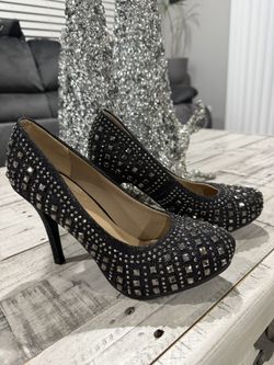 Gorgeous Black Bling Pumps Size 8.5