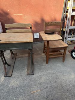 Vintage school desk