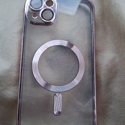 For iPhone 16 15 Pro Max 14 13 12 Titanium Metallic Plating Magnetic Clear Case