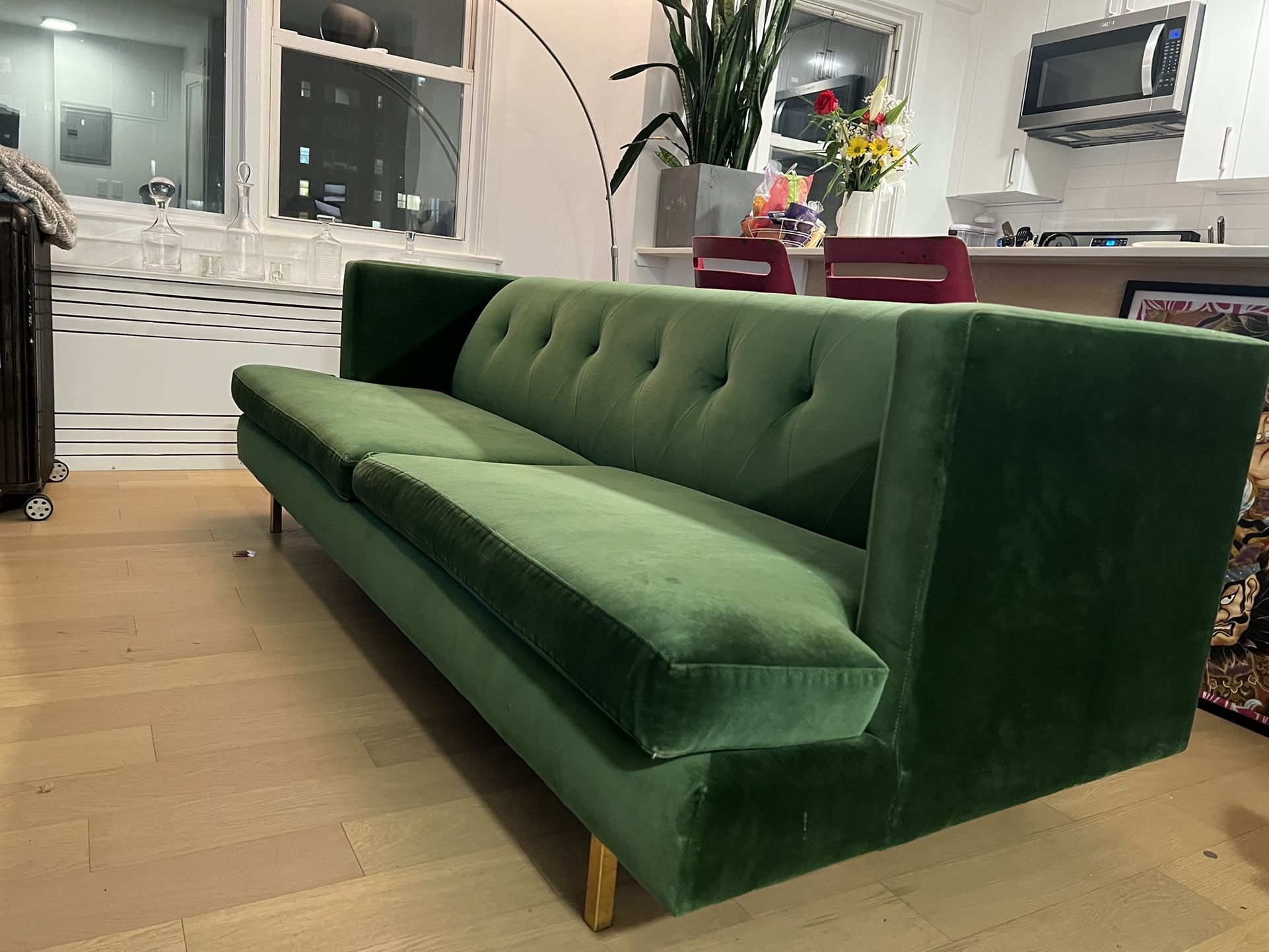 CB2 AVEC SOFA WITH BRASS LEGS (Used)