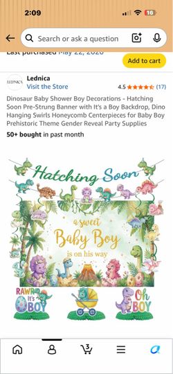 Boy baby shower stuff