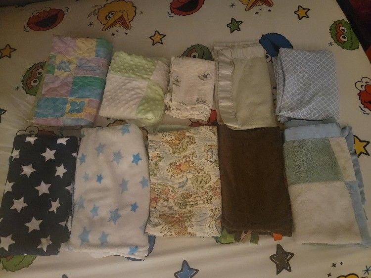 Baby Blankets Lot Of 10