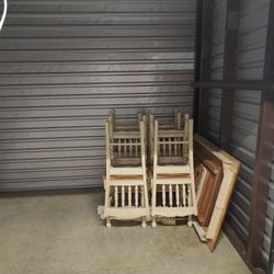 Solid Oak Dinning Room Table With Eight Chairs 