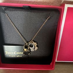 Elegant Juicy Couture Cluster Charm Necklace 