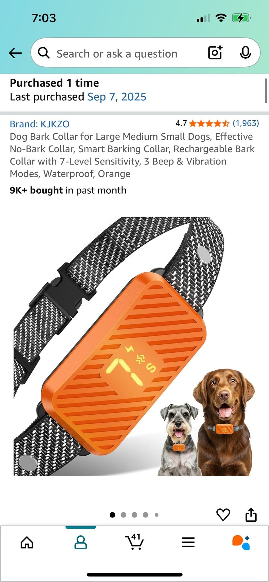 Med/small Dog Bark Collar 