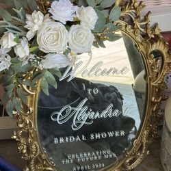 Bridal Shower Mirror Sign