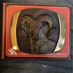 Steven L.Knight Sculpture Ram Belt Buckly
