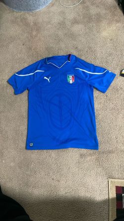 Italy 2010 2012 Puma Home Football Shirt Soccer Jersey Mens Blue Size M
