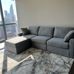 Ashley Furniture Modular Sofa + Accent Ottoman