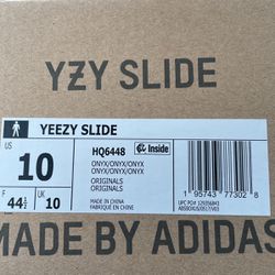 Yeezy Slides (style Hq6448) Onyx 