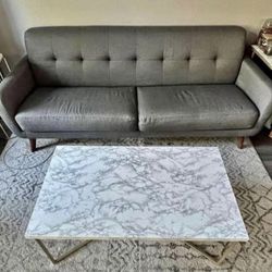 Gray Mid-Century Modern Sofa