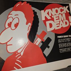 Knock'em Dead! Pioneer Square Theater Poster 1987 By Fred Andrew's  18x24" In VG Condition 