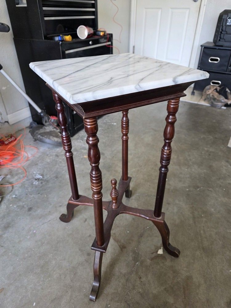 Marble Top Wood Bottom Table