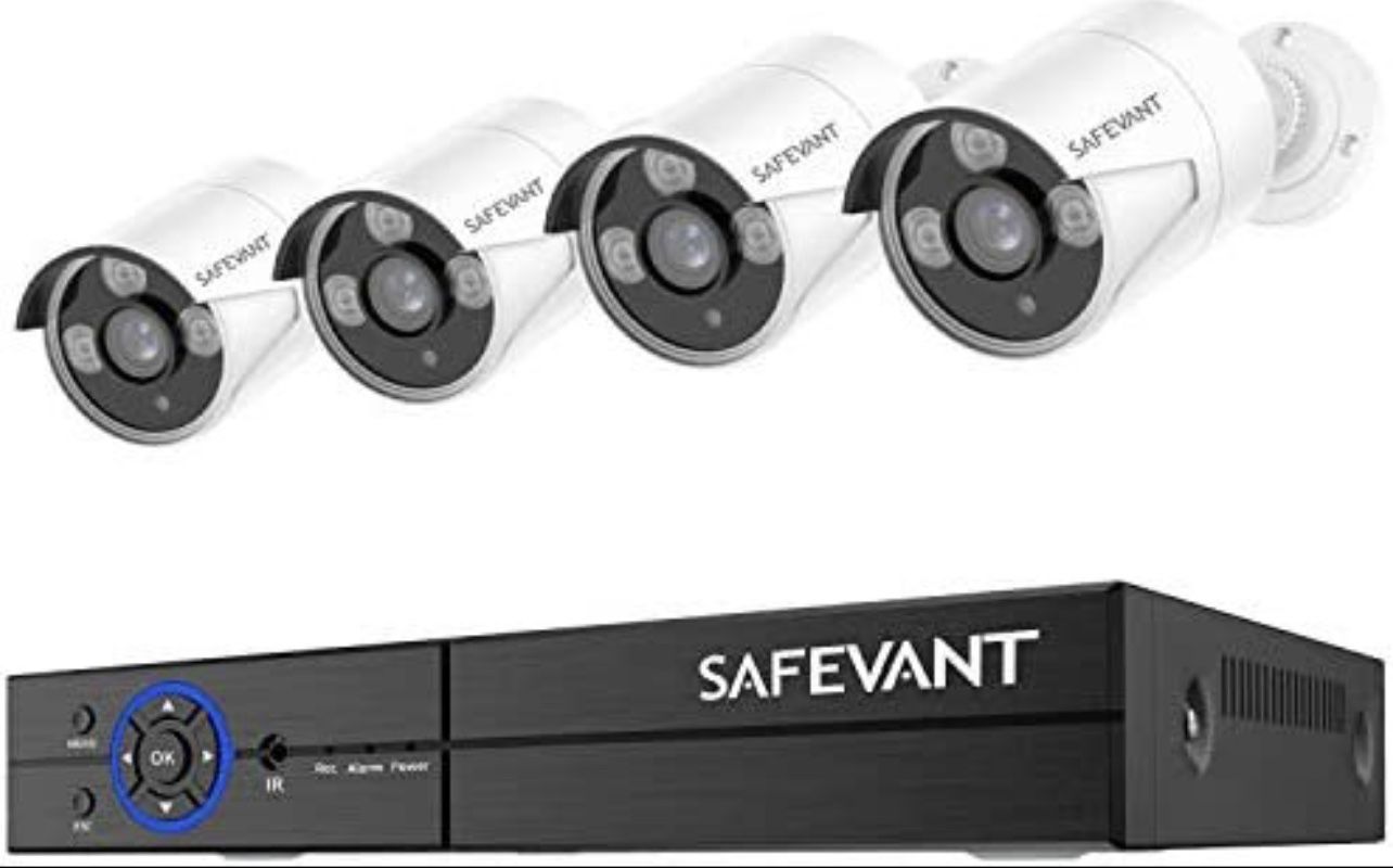 Channel 5MP Security Camera System with 4pcs 1080p Cameras
