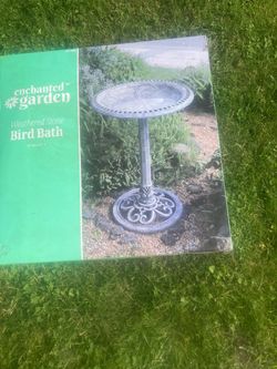 Plastic birdbath from Menards