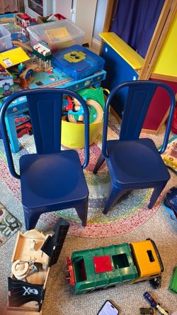 Kids Pottery barn metal chairs