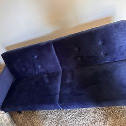 Blue Suade Futon