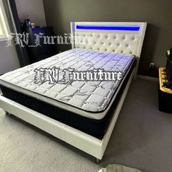 New Queen Bed Frame With Mattress 