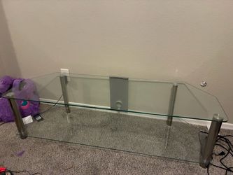 Glass tv stand