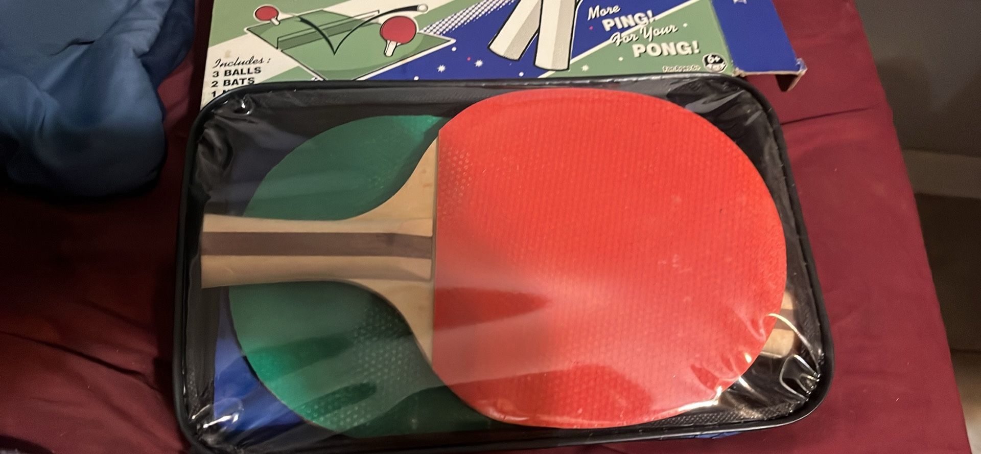 Table Tennis Has No Net But Has 2 Bats And 3 Balls