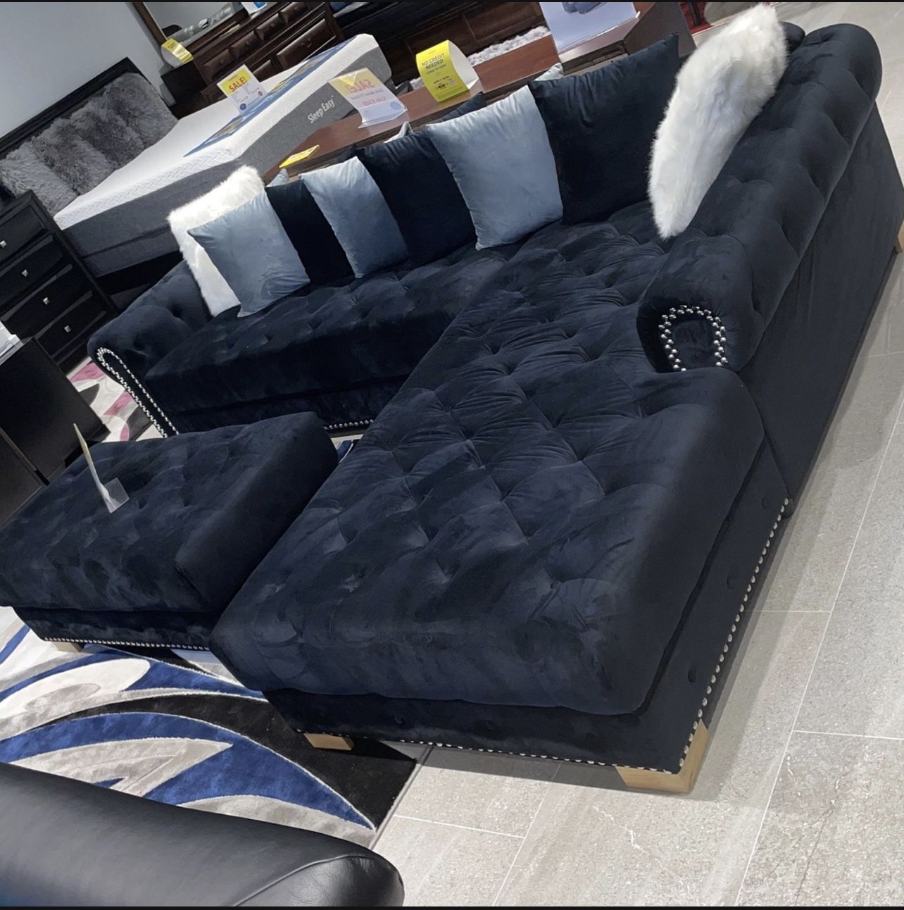 COMFY NEW SOFIA SECTIONAL SOFA AND OTTOMAN SET ON SALE ONLY $1099. IN STOCK SAME DAY DELIVERY 🚚 FINANCING AVAILABLE