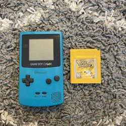 Game Boy color with Pokemon yellow
