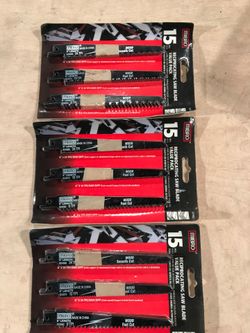 Mibro Reciprocating saw blades three packs of 15