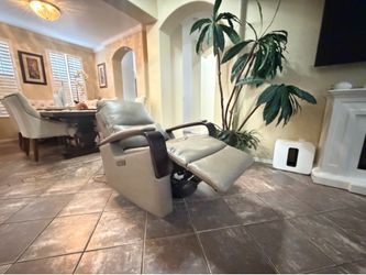 Beautiful and comfortable power leather recliner chair with power headrest
