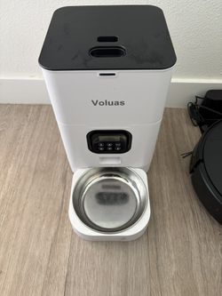 VOLUAS Automatic Cat Feeders - Timed Pet Feeder for Cats and Dogs with Dry Food Dispenser