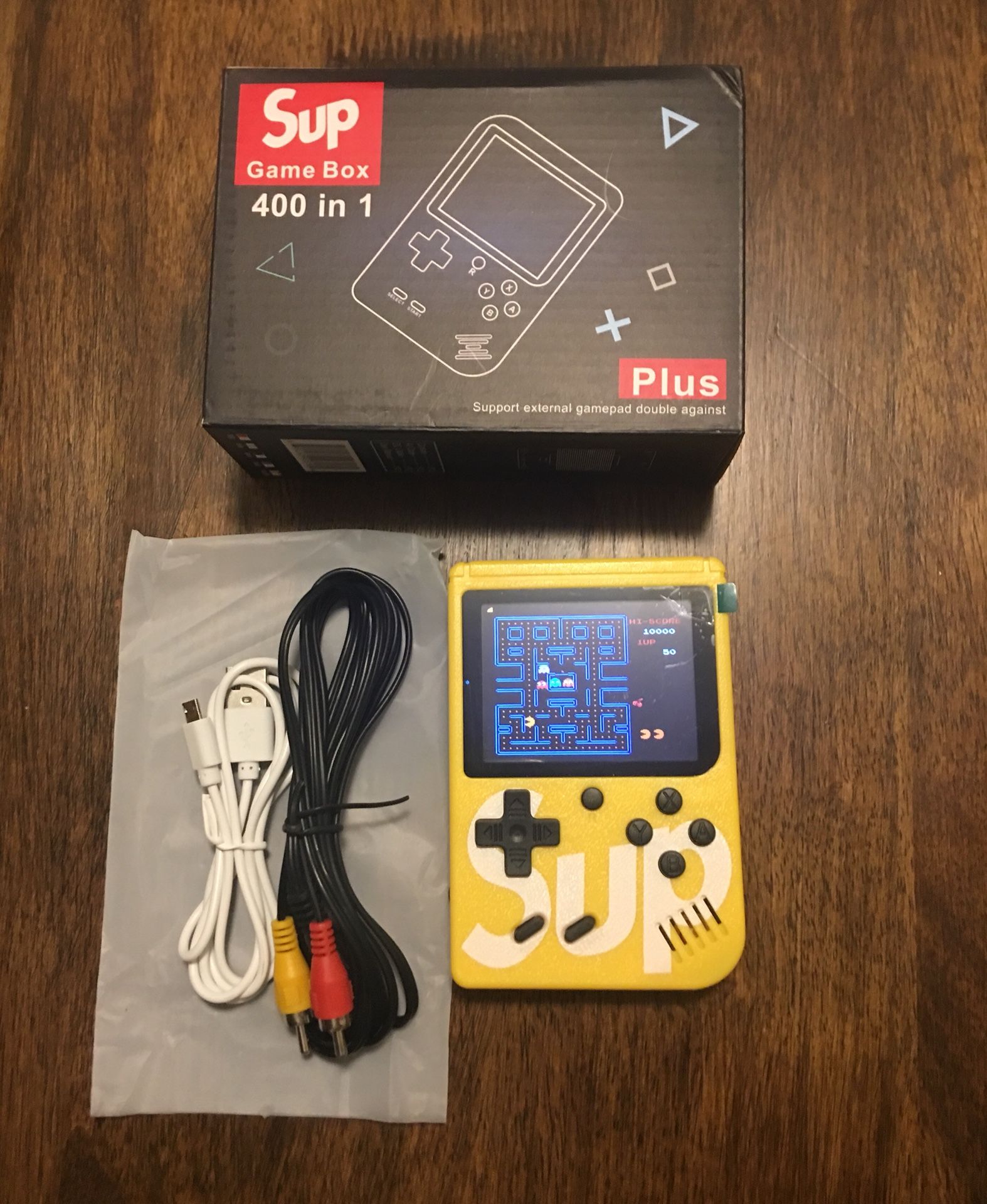 Yellow mini handheld game console brand new 400 games $15