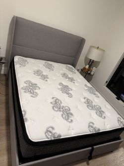 Queen Bed Frame And mattress
