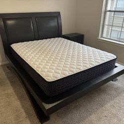 Ashley furniture Bed Frame, Mattress And Night Stand