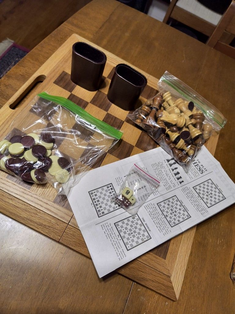 Deluxe Wooden Chest And Backgammon Set And More Games Sold Separately
